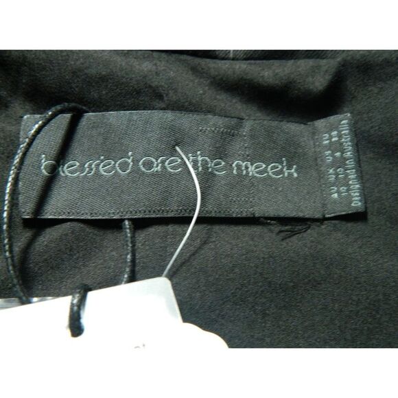 Blessed Are The Meek Blazer Dress Size 6 BLACK Double Breasted Sleeveless - Picture 12 of 16